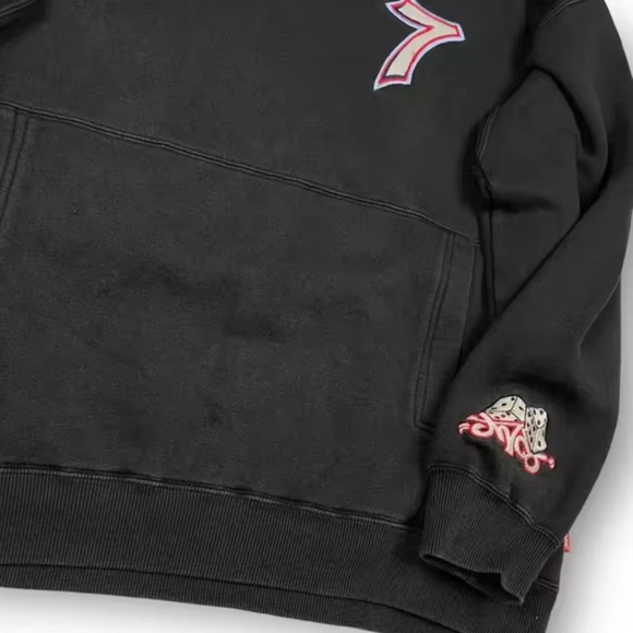 Gothic Oversized Hoodie Y2K Harajuku HipHop No.7 Graphic Pullover Sweatshirt - Picture 4 of 4